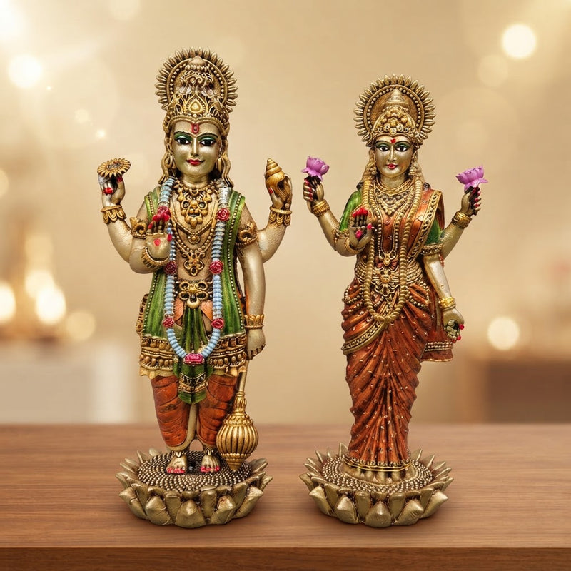 Brass Lakshmi Narayan murti set