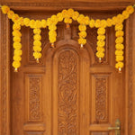 Yellow marigold toran door hanging