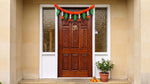 VedicTithi 3 Foot Orange Marigold Toran with Ganesh Embossed Leaves, Traditional Indian Door Hanging for Diwali, Weddings, and Home Entrance Decoration