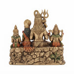 Shiv Parivar Brass Idol - Handcrafted Shiva Family Statue with Ganesha, Parvati, and Kartikeya for Home Temple, Puja Room Decor, and Spiritual Gift (5.5 Inch)